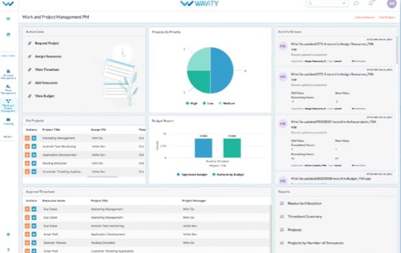 Wavity No-Code SaaS Platform screenshot: Wavity No-Code SaaS Platform work management