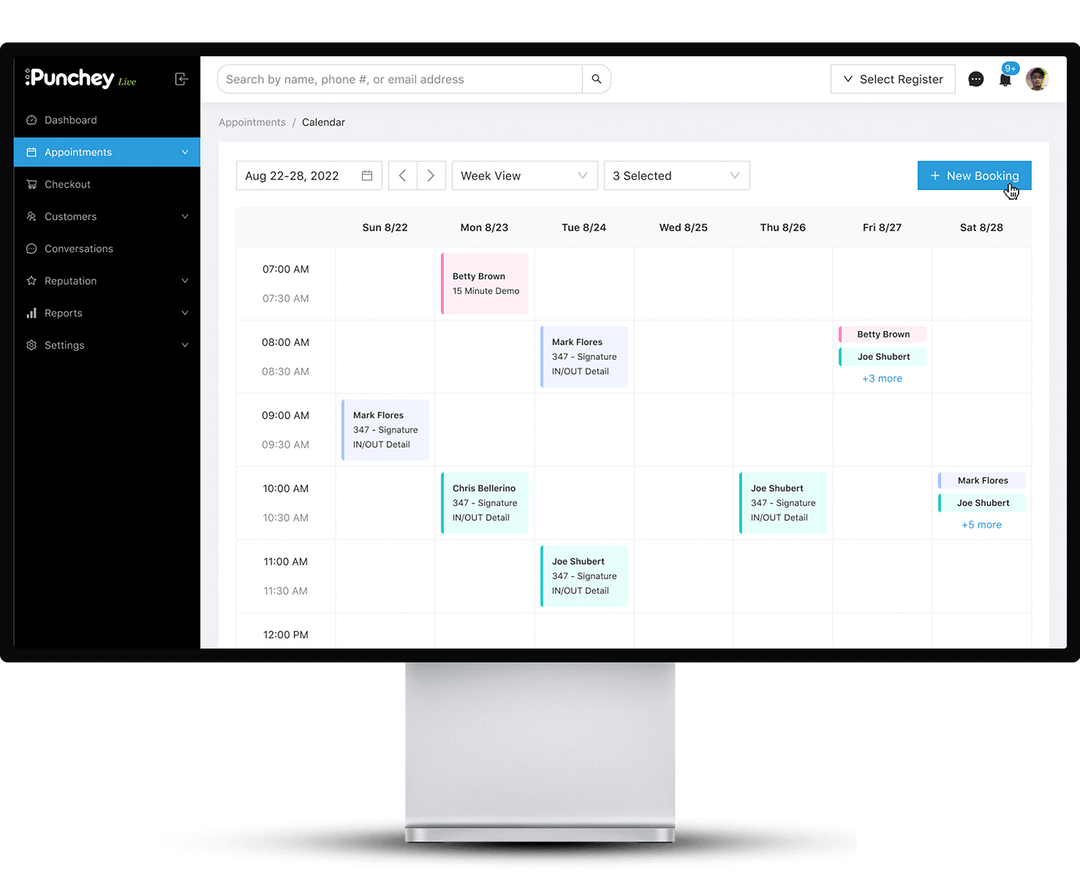 Punchey POS screenshot: Punchey Dashboard