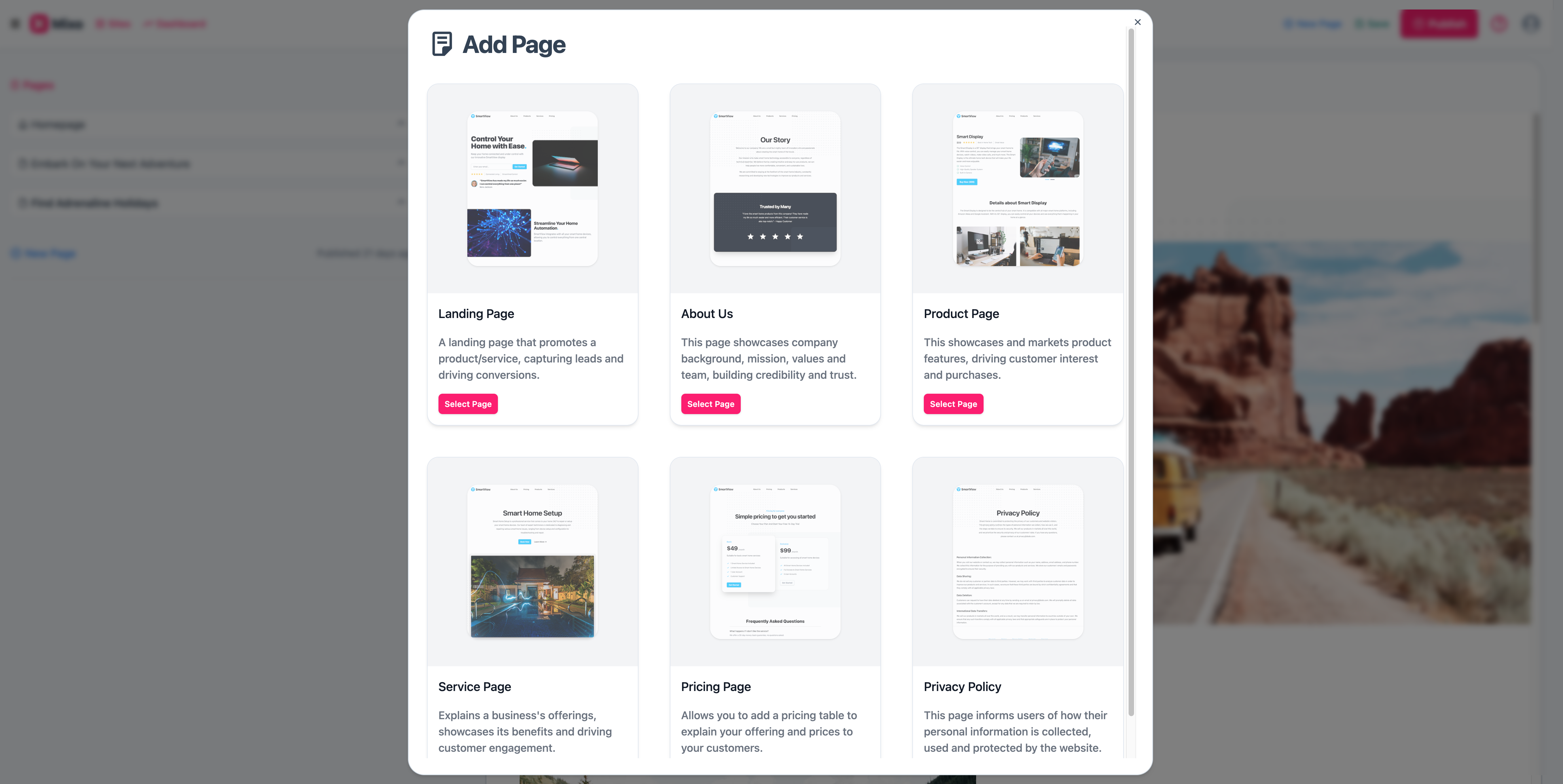 AI that lets generates inner pages: Mixo's AI can auto-generate unique, SEO-optimized inner pages based on a business description or product/service detail.