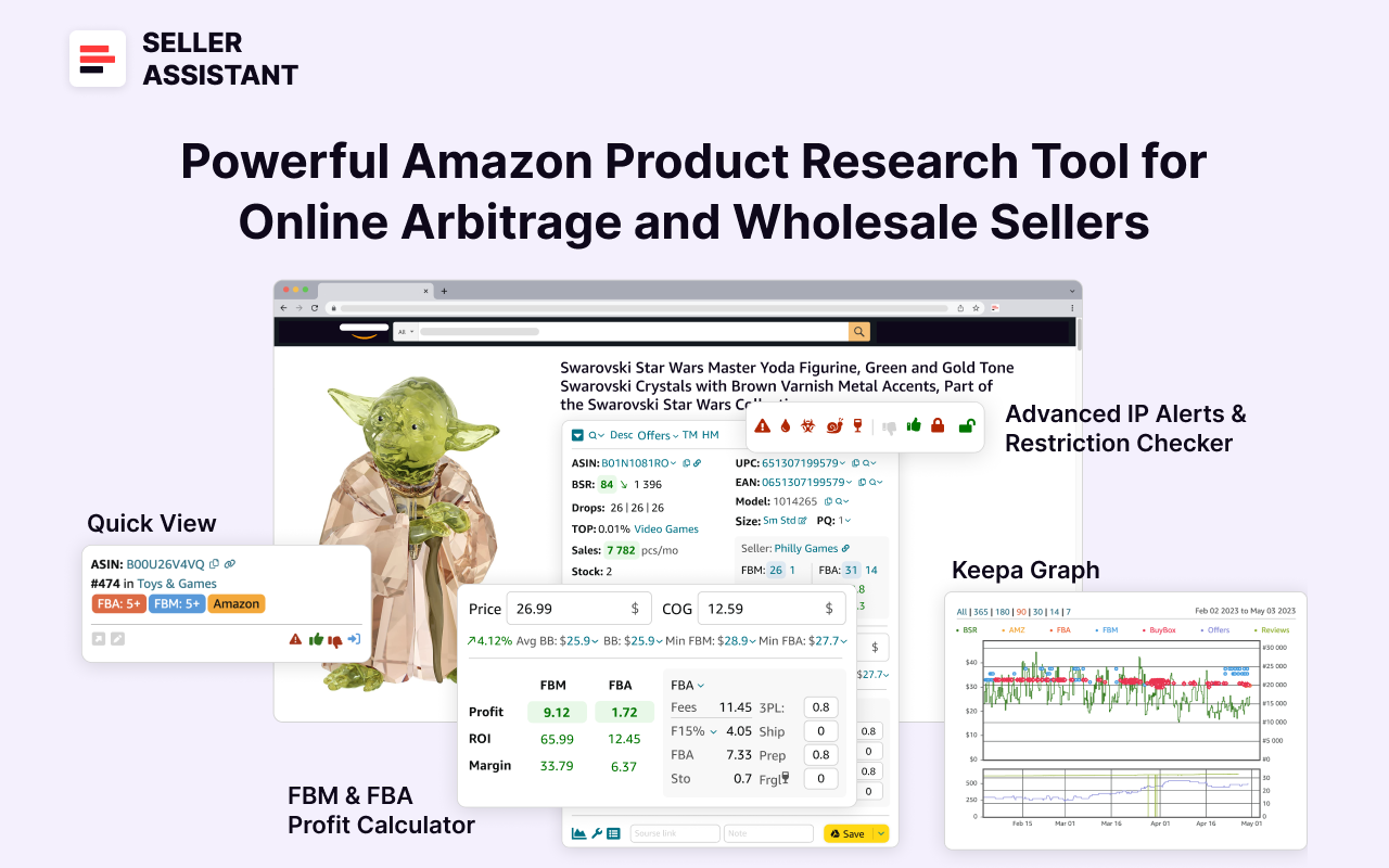 Seller Assistant screenshot: Powerful Amazon Product Research Tool for Online Arbitrage and Wholesale Sellers