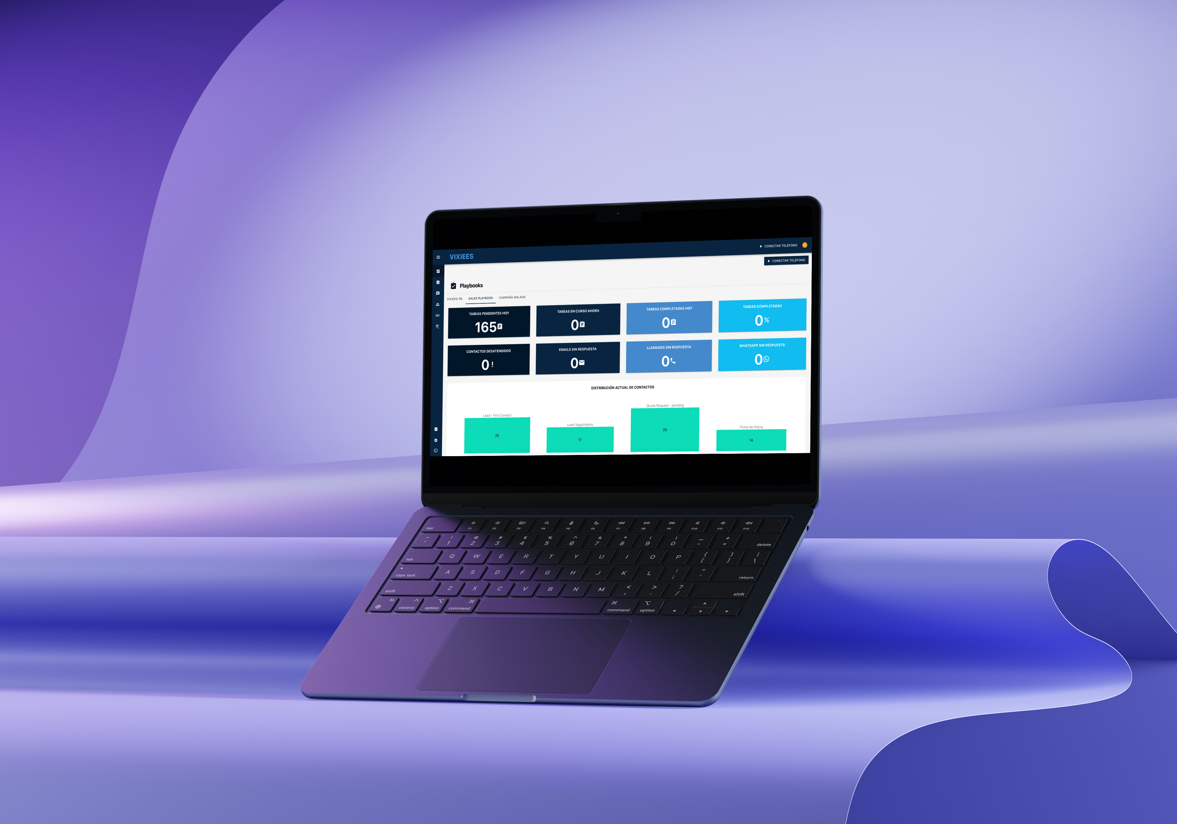 Vixiees screenshot: Dashboard Principal
