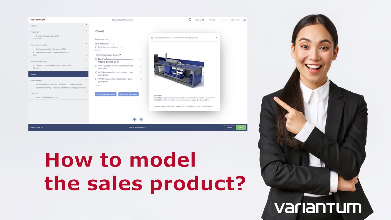 How do you model your sales product?