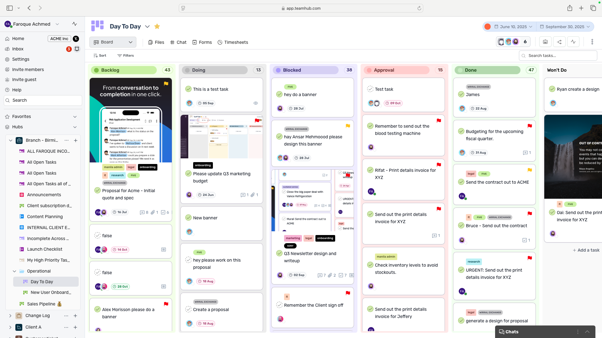 Teamhub screenshot: Organize your hub
Teams see what they need. No distractions from projects they are not involved in.