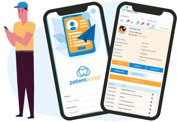 Empower patients with Patient Portals - self-service hubs for payments, communication, appointment management, treatment planning, digital forms, and more.