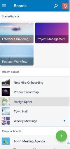 Trello Software - Trello mobile application