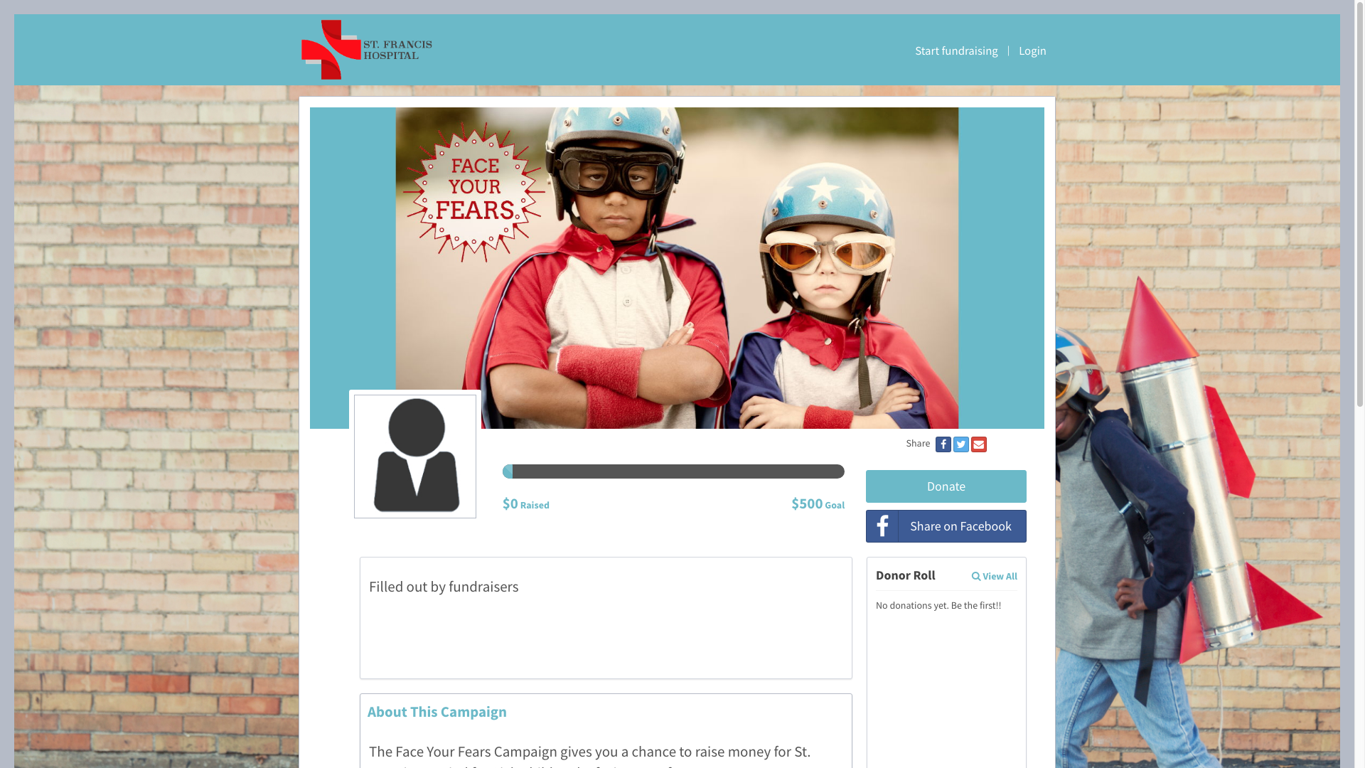 Example campaign page