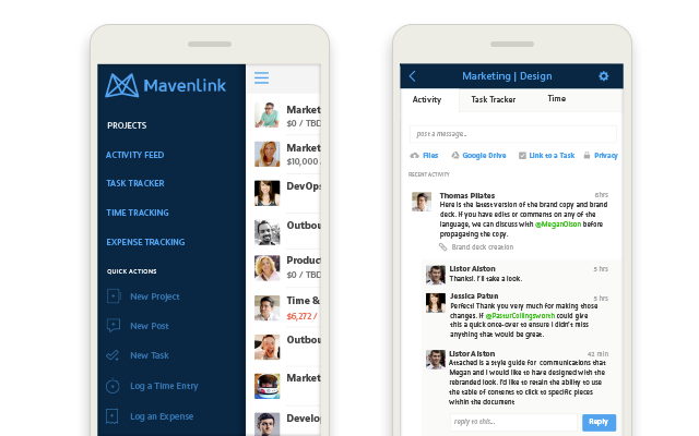 Mavenlink Software - Mobile Interface