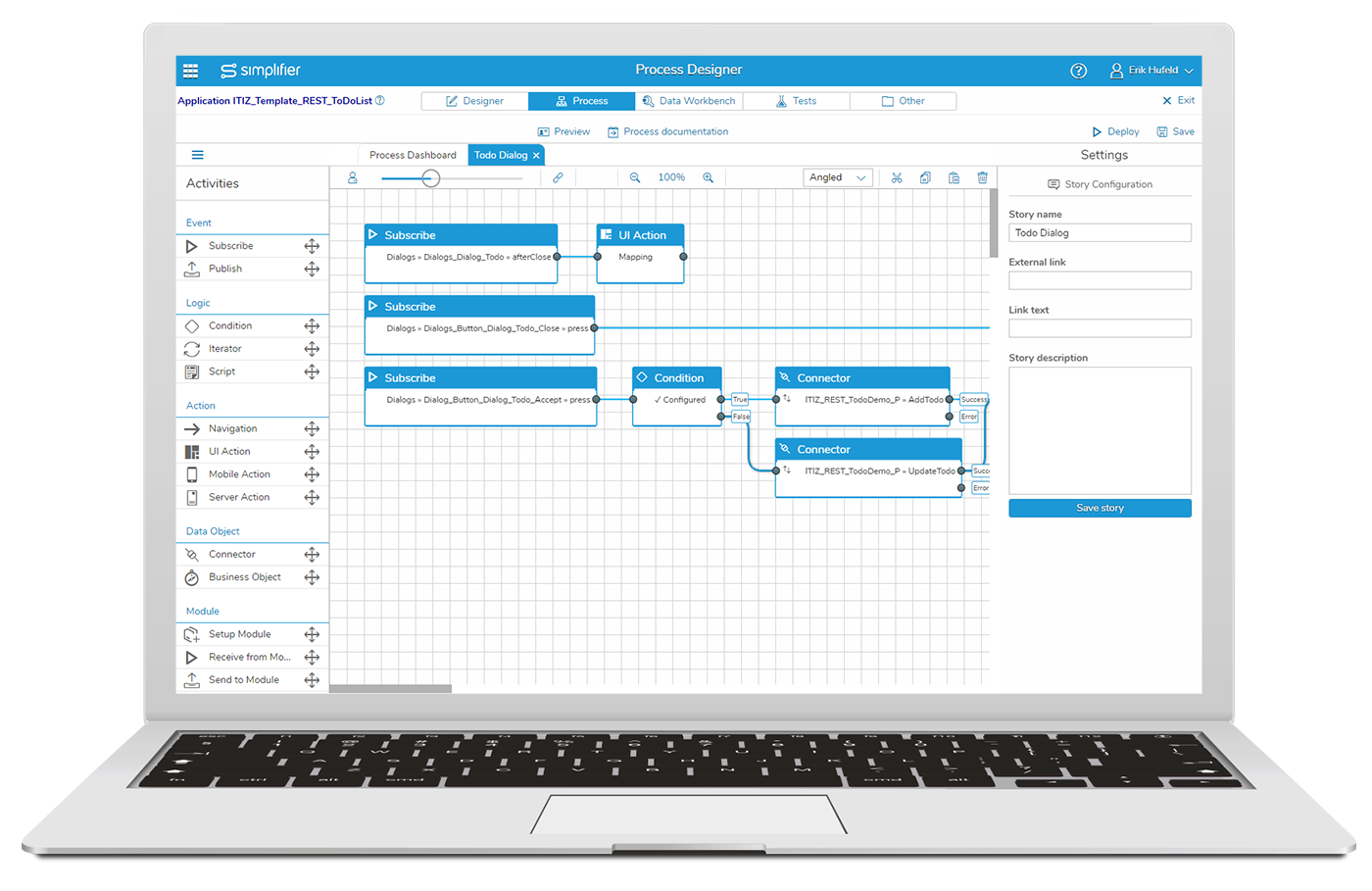 Simplifier Software - Create your process logic based on user stories