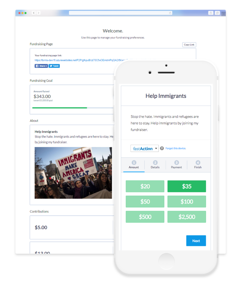 EveryAction Software - EveryAction forms are mobile responsive out-of-the-box, providing activists a seamless experience and automatically adapt to be displayed on any device