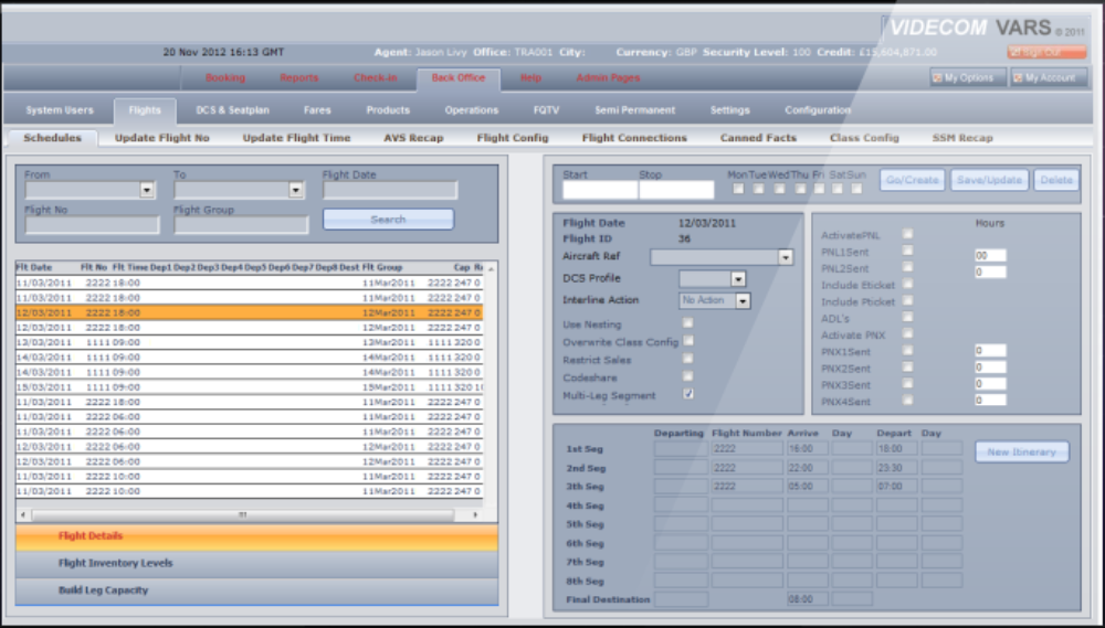 Videcom VRS Software - VRS reservation system screenshot