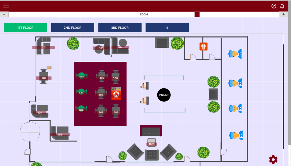 Floor layouts can be customized to suit the restaurant