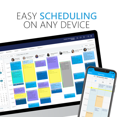 Scheduling is easy to learn and maintain alongside online booking convenience