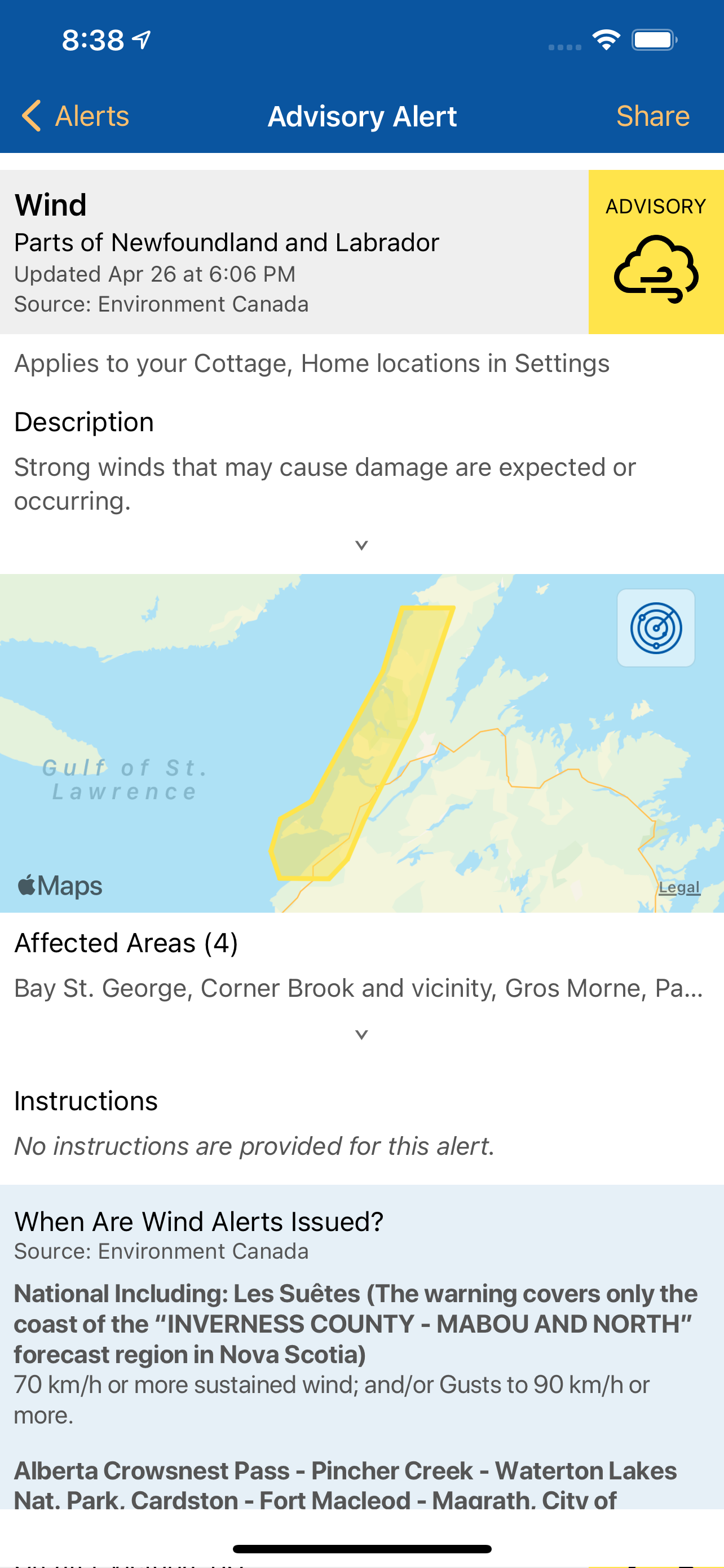 Alertable Software - Alertable mobile app showing the level of information that can accompany a notification. Particularly beneficial for those who want more information than is possible with a SMS or phone message.