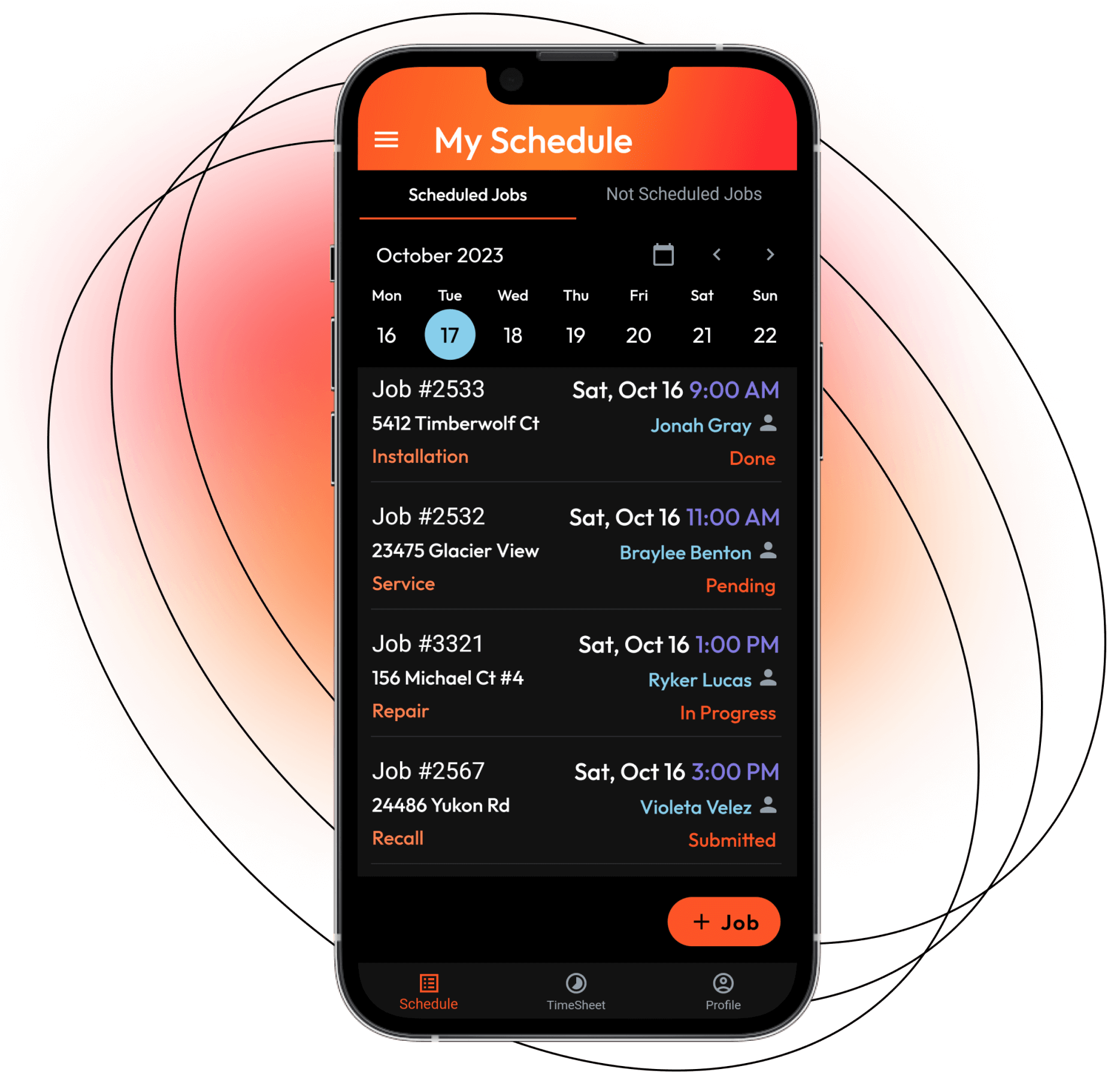 Worganizer screenshot: Manage your business from anywhere