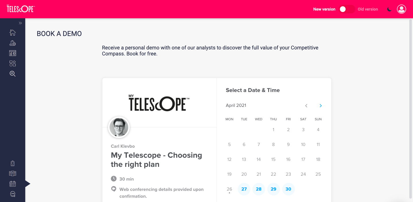 My Telescope Software - Receive support from your personal marketing effectiveness advisor