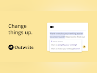 Outwrite Software - See ways to shorten, expand or restructure your sentences with Outwrite's AI paraphrasing tool.