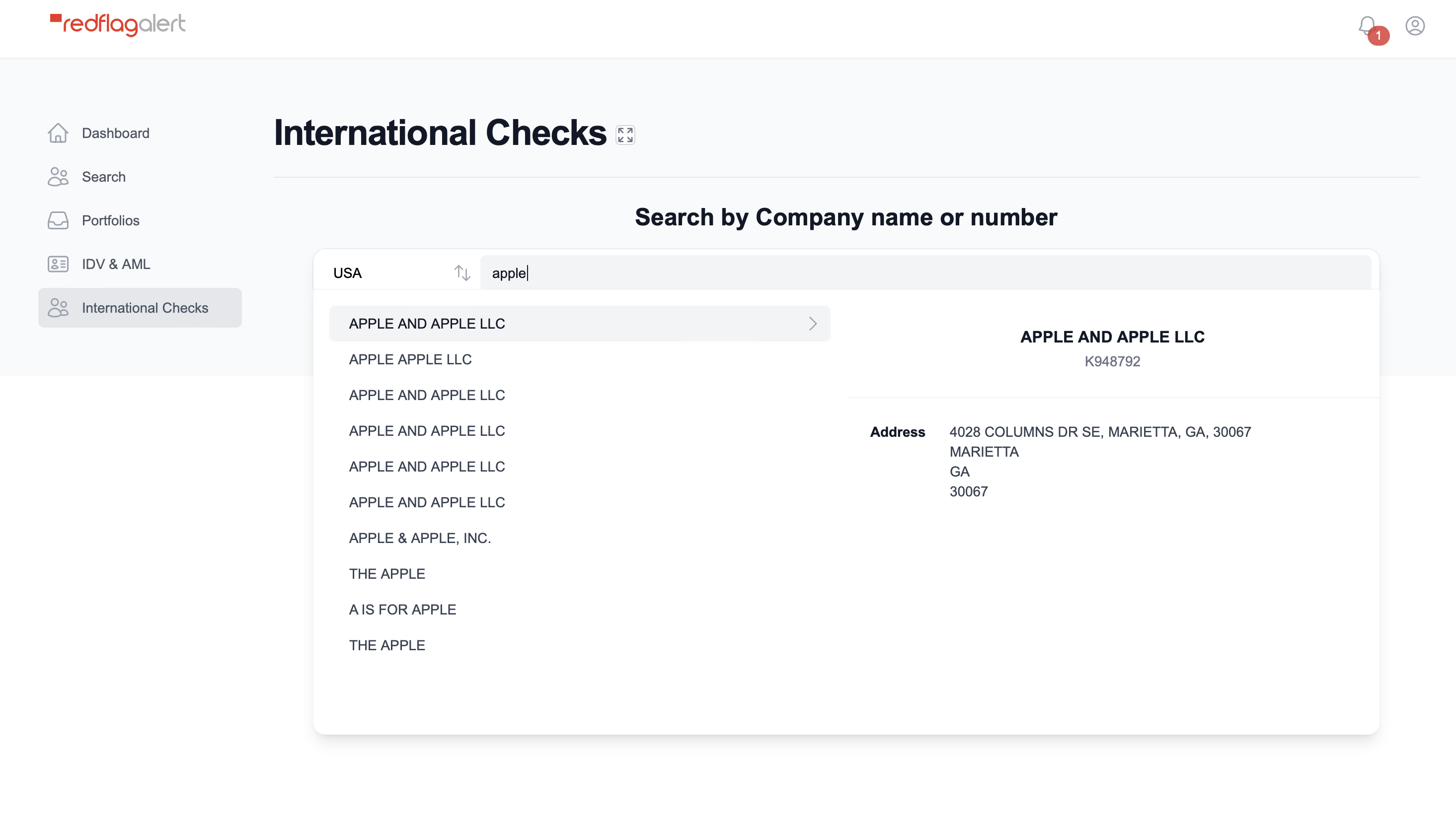 International Company Checks