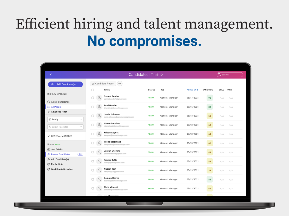 Armed with bias-free, 10x more accurate talent data, you can make fast and successful talent decisions.