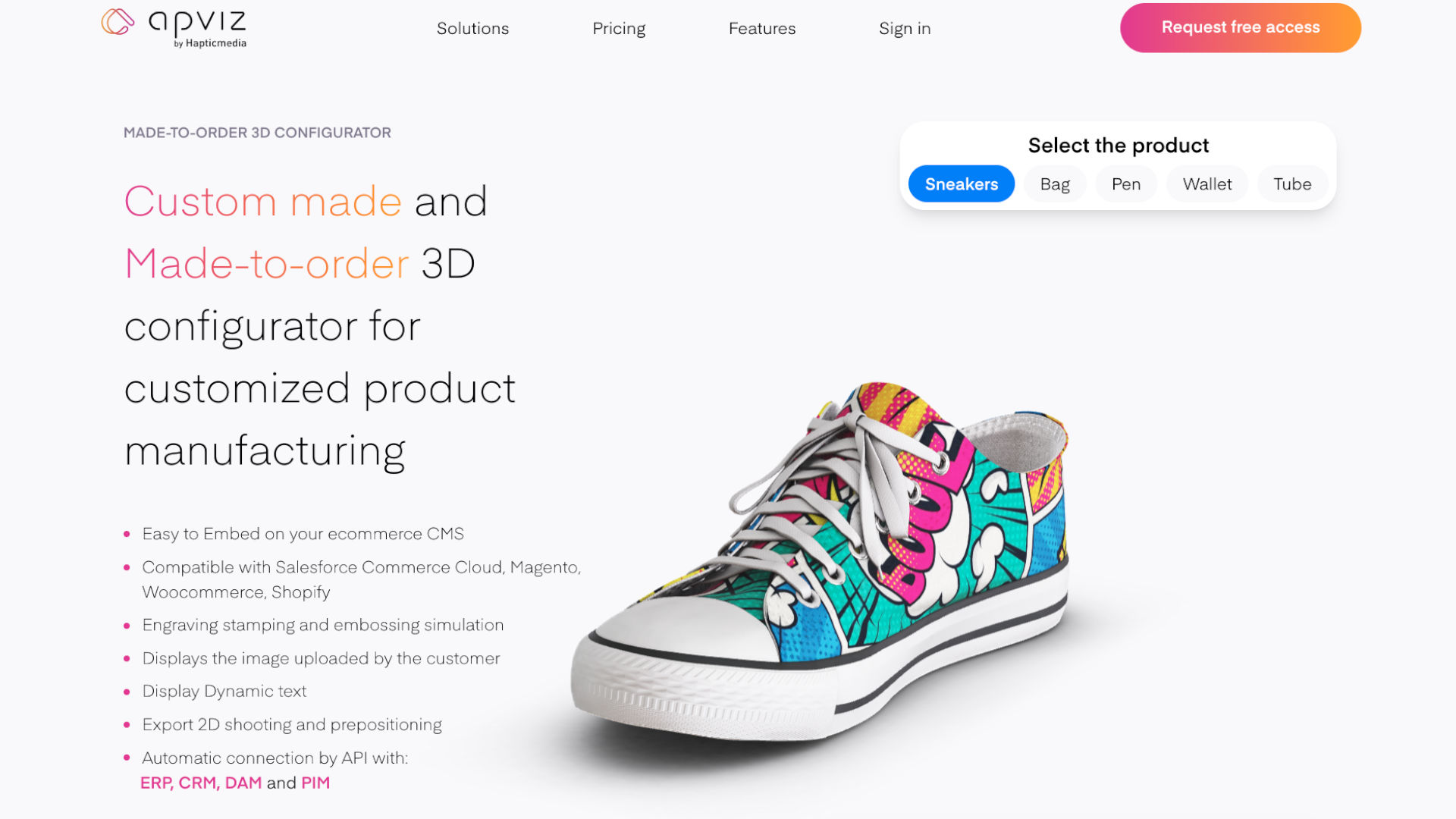 Shoe 3d configurator with marking feature