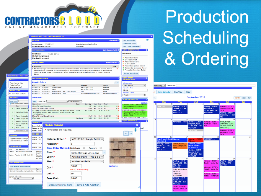 Scheduling and ordering