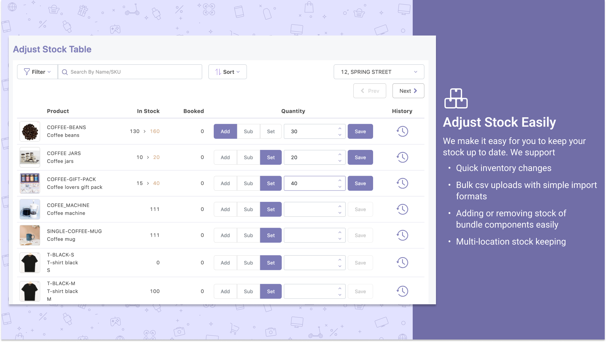 Sumtracker Software - Easy Stock Adjustments