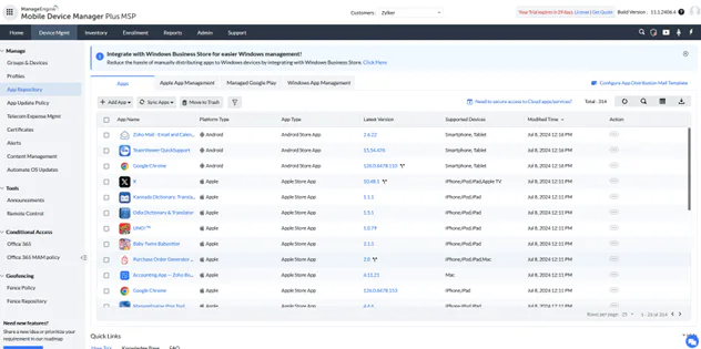 ManageEngine Mobile Device Manager Plus MSP - Avis, notes, prix et ...