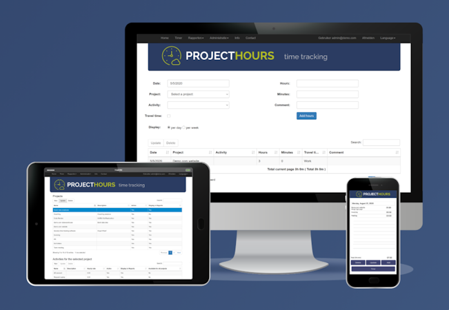 Project Hours screenshot: Project Hours is available on all your devices.