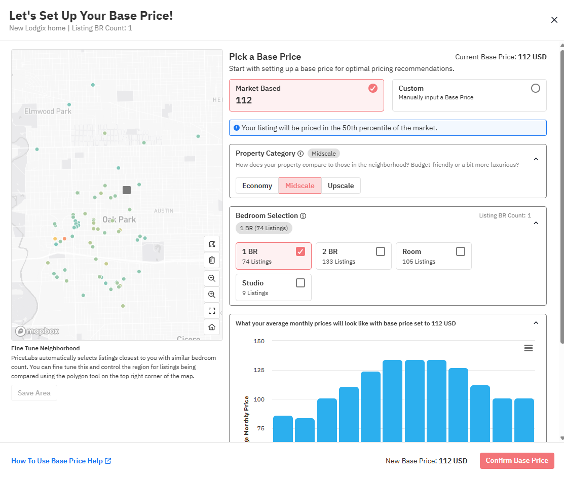 PriceLabs Software - Set your listing's base price within PriceLabs. It serves as the key input that our Hyper Local Pulse algorithm utilizes, alongside demand, competitor data, and custom rules, to generate daily rate recommendations.