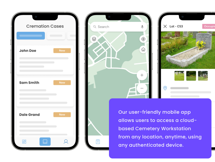 Cemetery Workstation Software - Cemetery Workstation mobile app