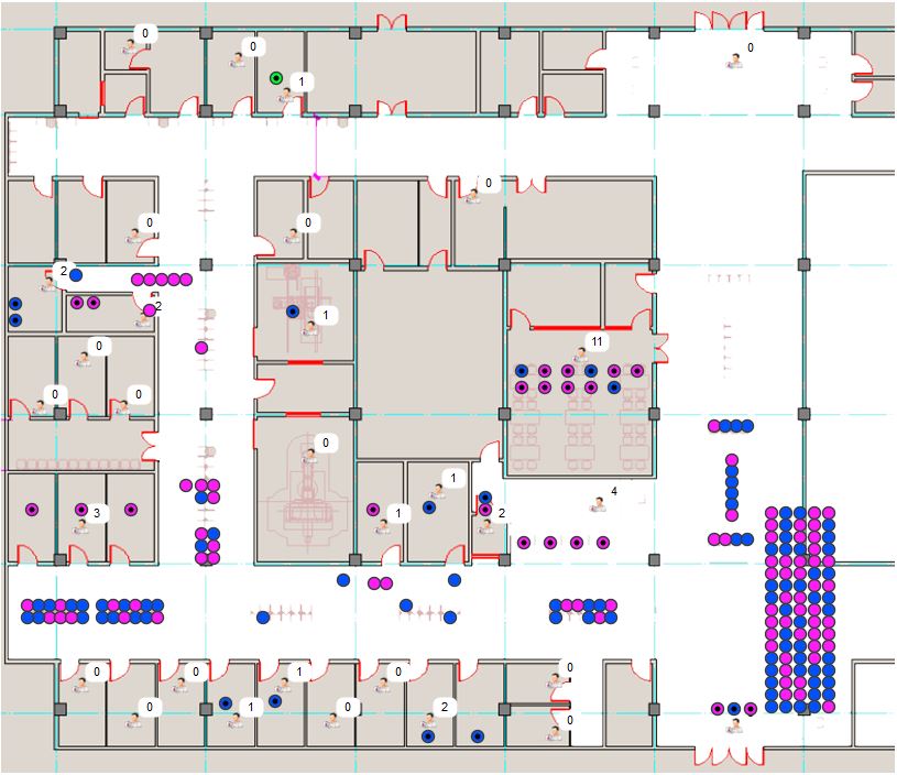 Planimate has been used for Health Care Simulation to test capacity of patients