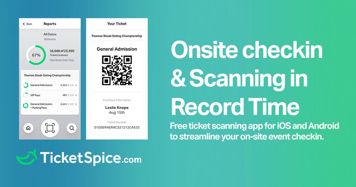 TicketSpice Software - Onsite Checkin and Ticket Scanning