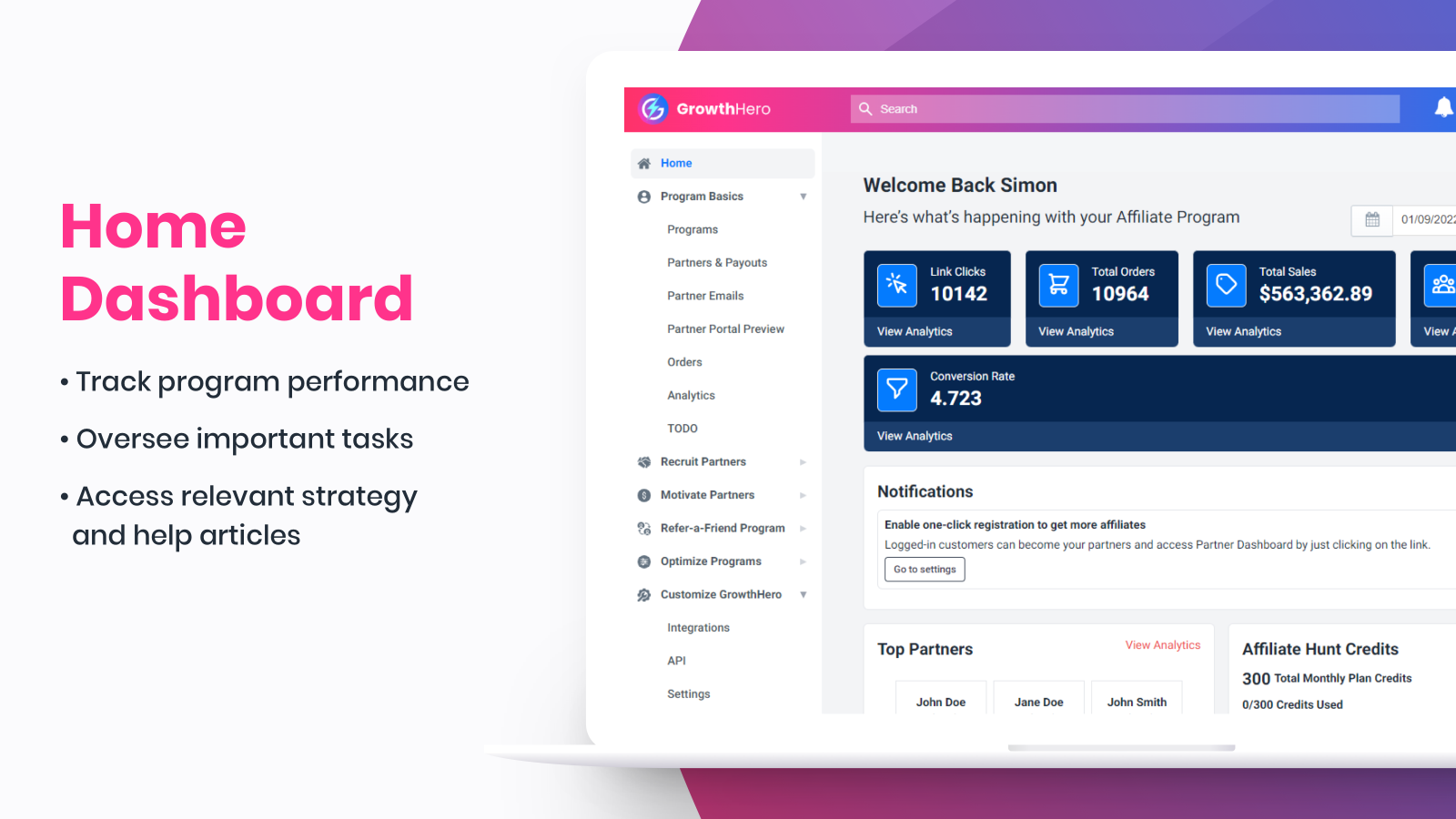 ChargeStripe screenshot: Home Dashboard