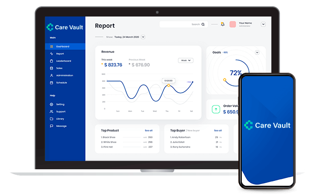 Care Vault screenshot: Care Vault report