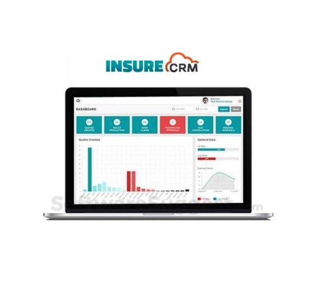 InsureCRM screenshot: Dashboard