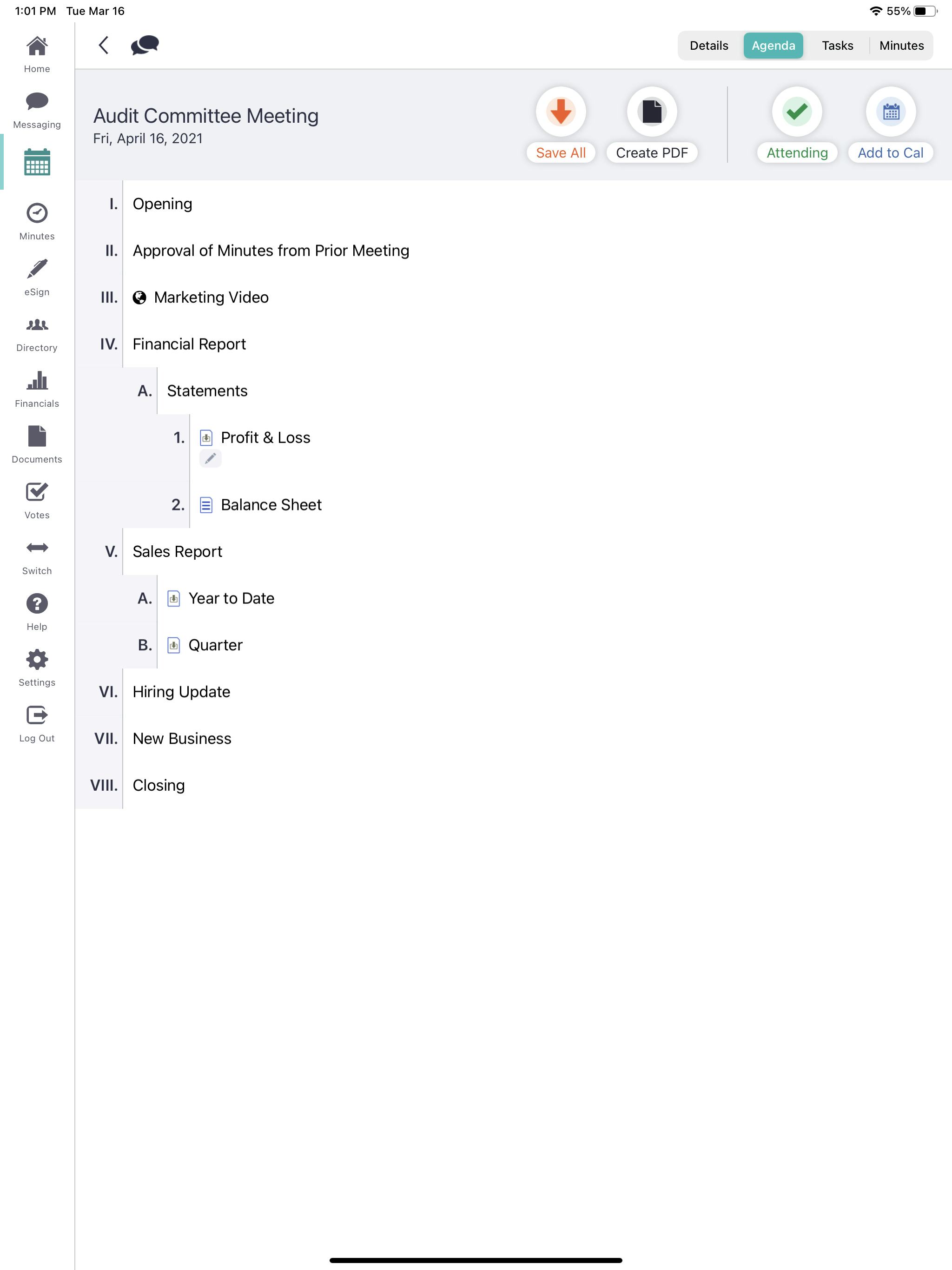 Govenda Software - Track votes and get to a resolution faster all within the platform.
