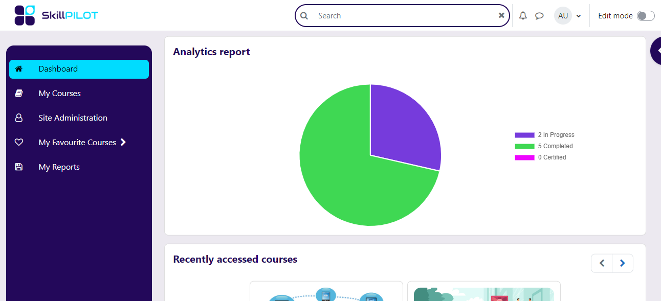SkillPilot screenshot: SkillPilot dashboard