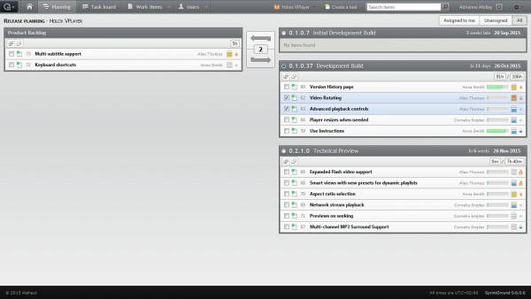Users can view tasks assigned to themselves, unassigned tasks, or all tasks in SprintGround