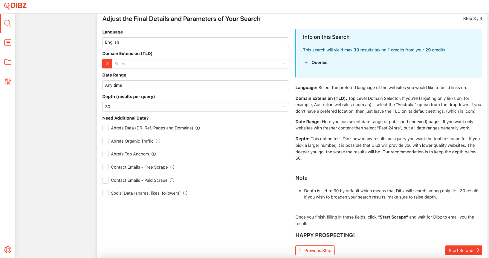 Adjusting the Final Details and Parameters of Your Search