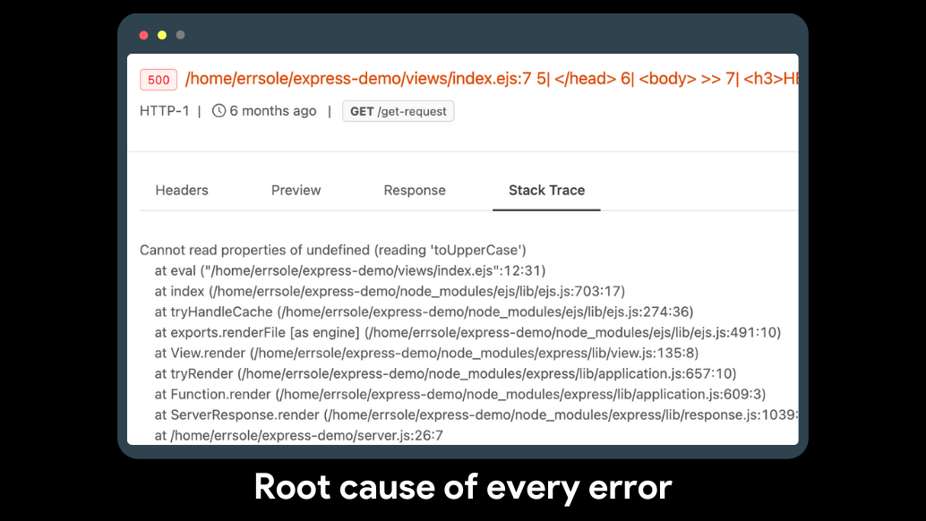 Root cause of every error