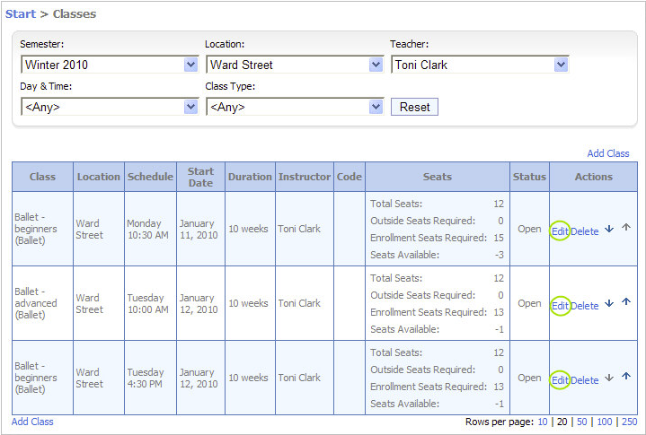 Main Street Sites Software - Main Street Sites classes