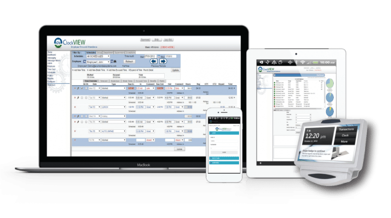 Journyx Time and Attendance screenshot: Time Clock Software - Flexible platform allows employee time entry from anywhere on any device