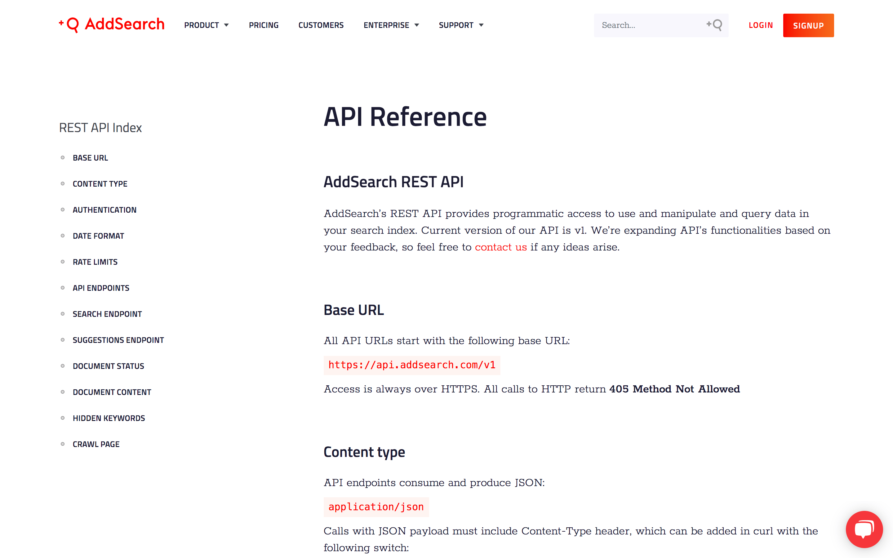 AddSearch Site Search and Discovery API Reference documentation
