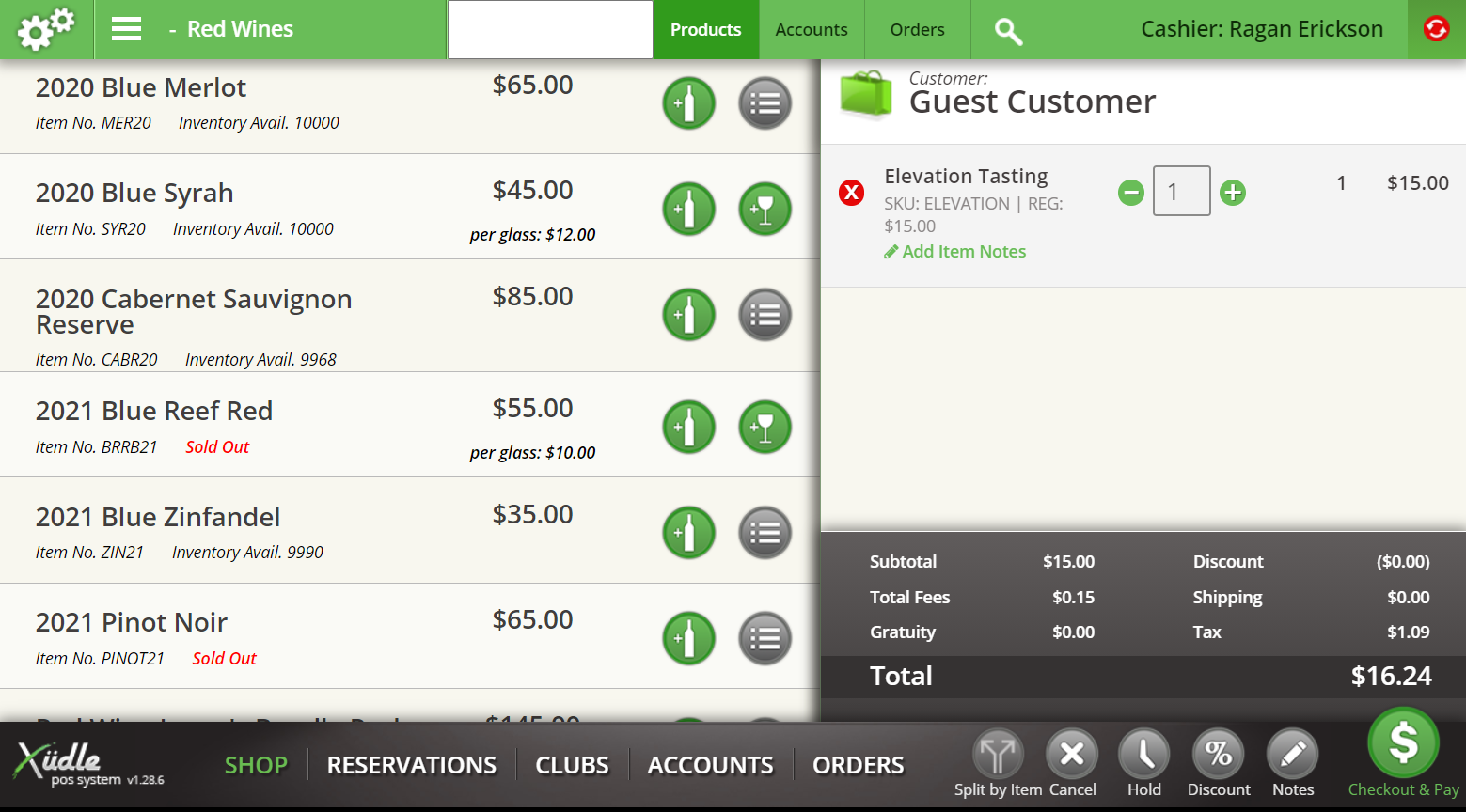 Bevero screenshot: Point of Sale