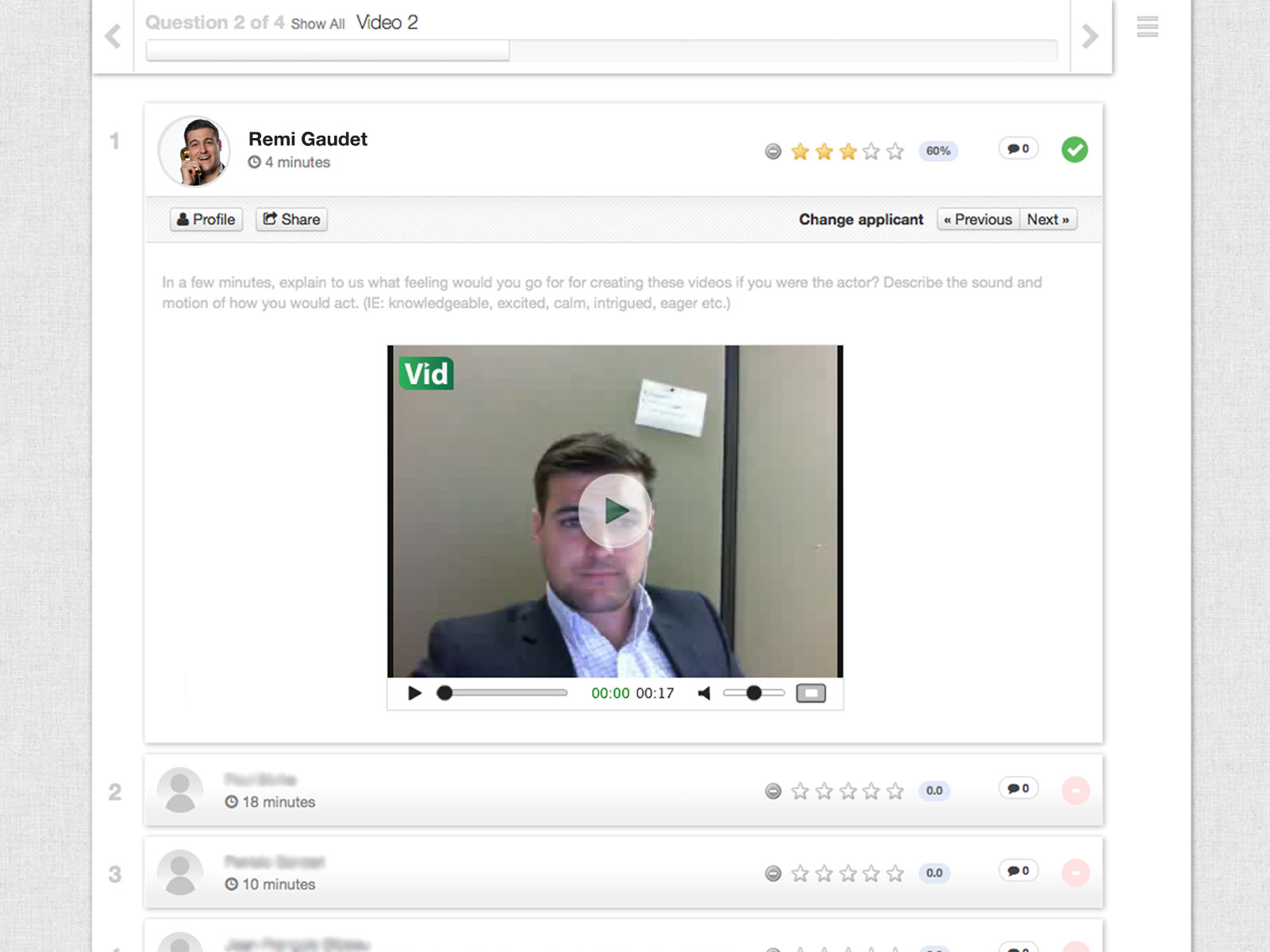 Rating System View 3B