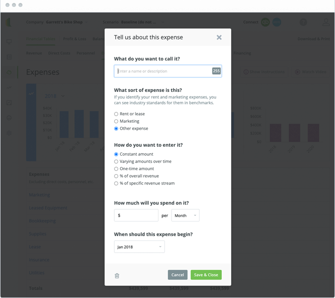 LivePlan Software - Answer a few questions about how you plan to make money and LivePlan's built-in formulas project your cash flow automatically. It's a quick way to create accurate forecasts and budgets.