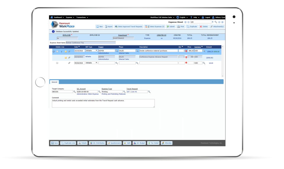 WorkPlace Expense Software - 3