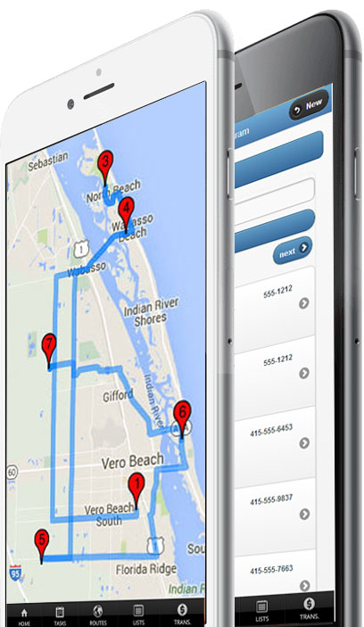 The Service Program Software - Optimized route planning and map generation features allow field staff to view mapped details of each stop, service call destinations and journey directions while out in the field