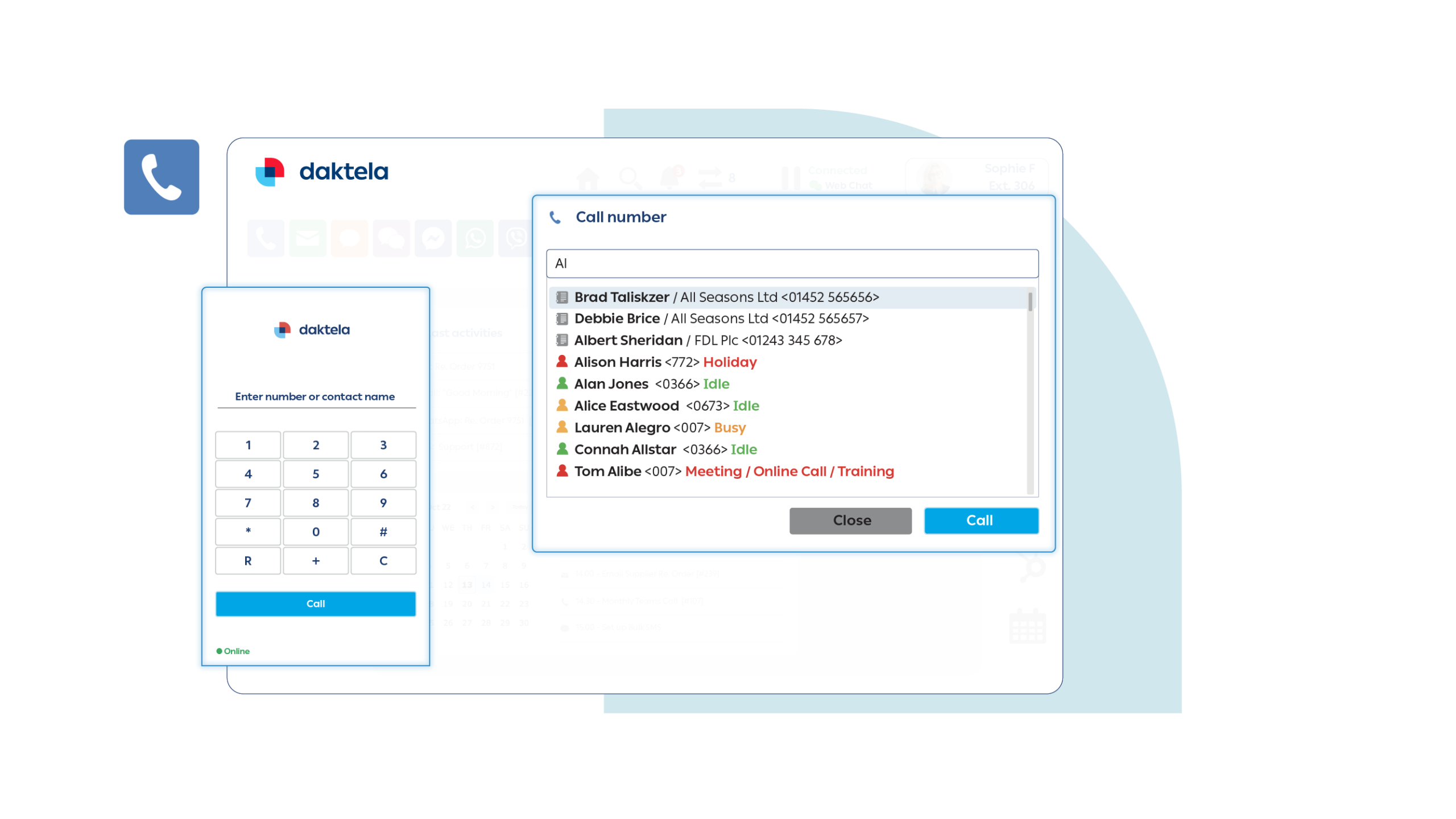 Daktela Software - Calling from web application or own desktop client