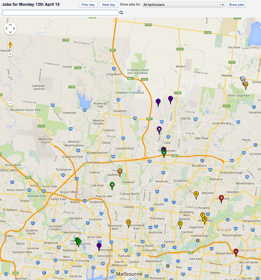 FieldInsight Software - Schedule by location