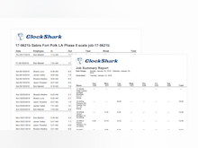 ClockShark Software - Summary and detail reporting on jobs, employees and tasks.